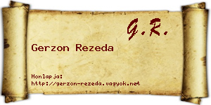 Gerzon Rezeda névjegykártya